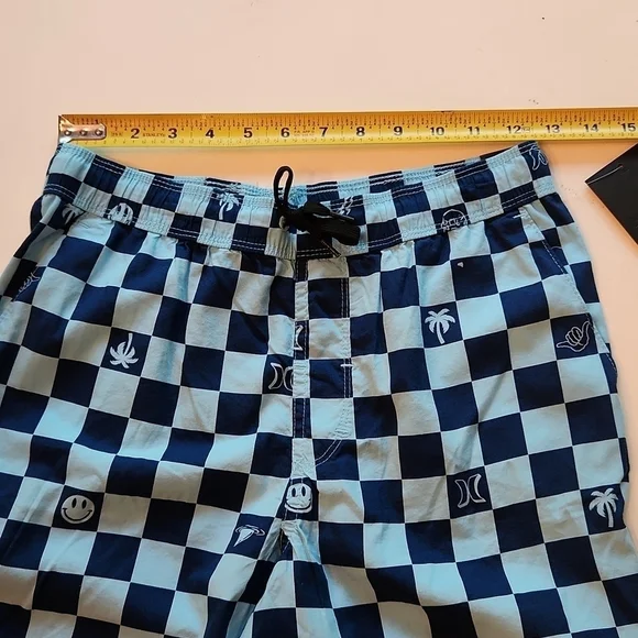 Hurley Blue large 12 13 printed pull on walkshorts large new with tags - Picture 13 of 13